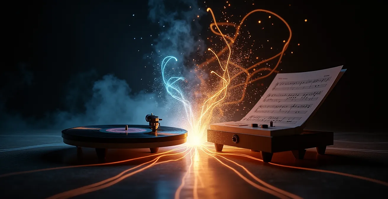 Abstract visualization of neural pathways and memory formation in the brain