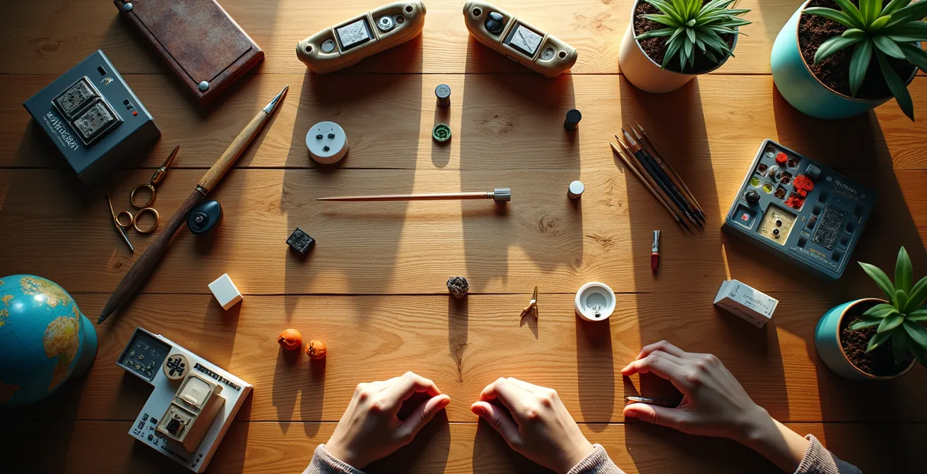 Abstract representation of community connections through shared artistic practice